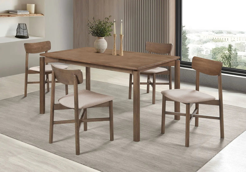 Parkridge 5-piece 59-inch Wood Dining Set Natural Walnut by Unique Piece Furniture