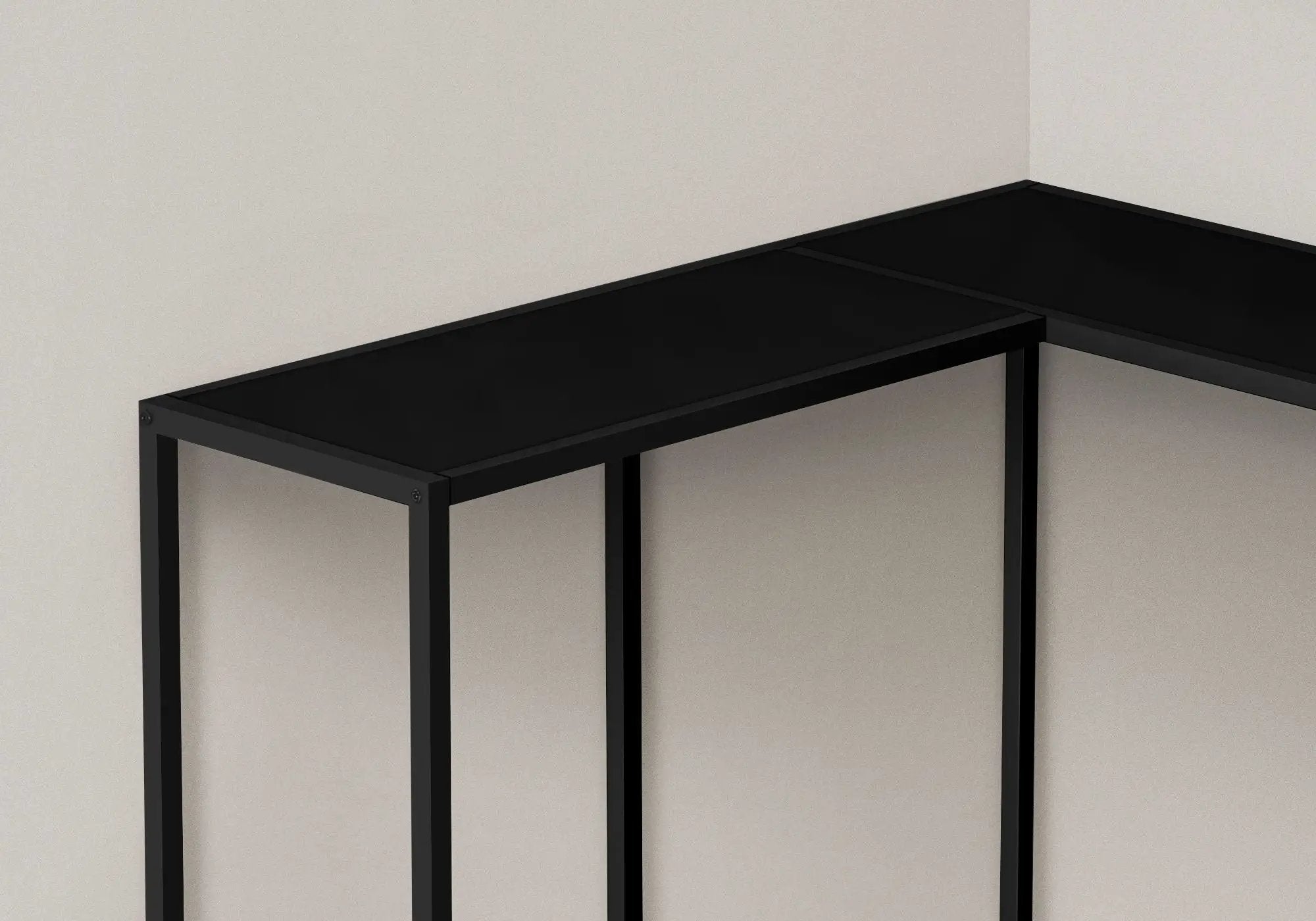 Corner Accent Console Table For Entryway, Contemporary & Modern - Black by HouseOfZazla