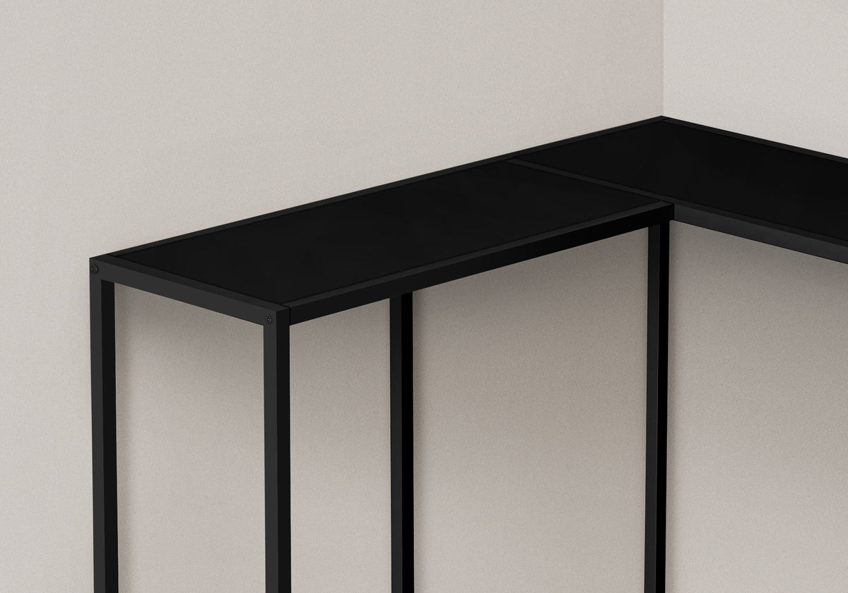 Corner Accent Console Table with L-Shaped Design - Black, photo 3 of 4