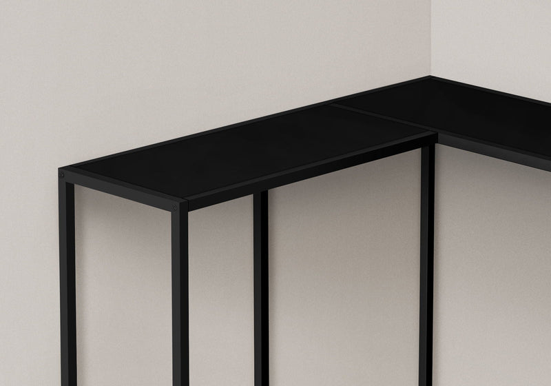 Corner Accent Console Table with L-Shaped Design - Black, photo 3 of 4