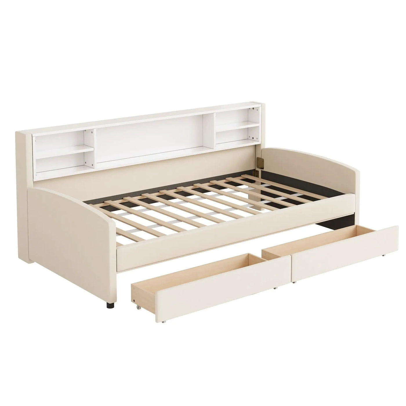 Luxurious Upholstered Platform Bed With Storage Drawers by HouseOfZazla