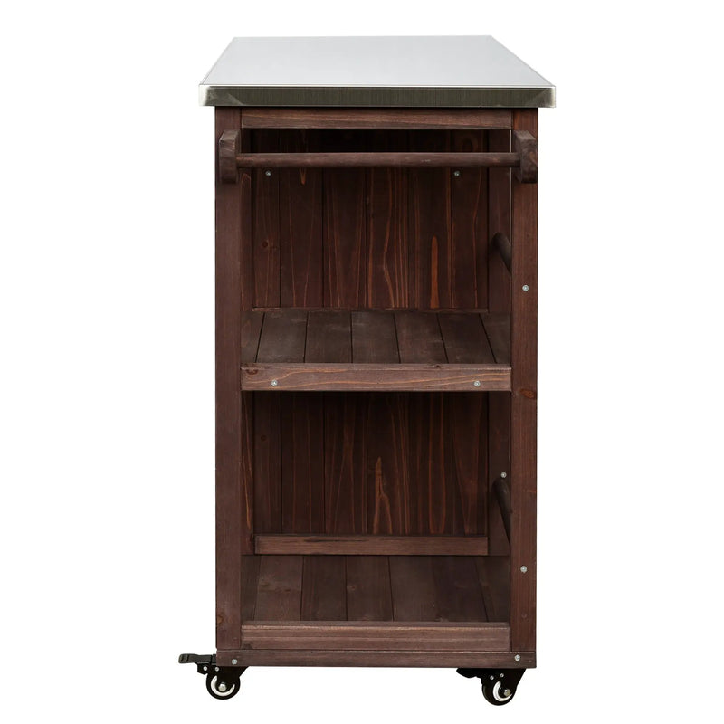 Outdoor Kitchen Island Fir Wood Prep Station by HouseOfZazla