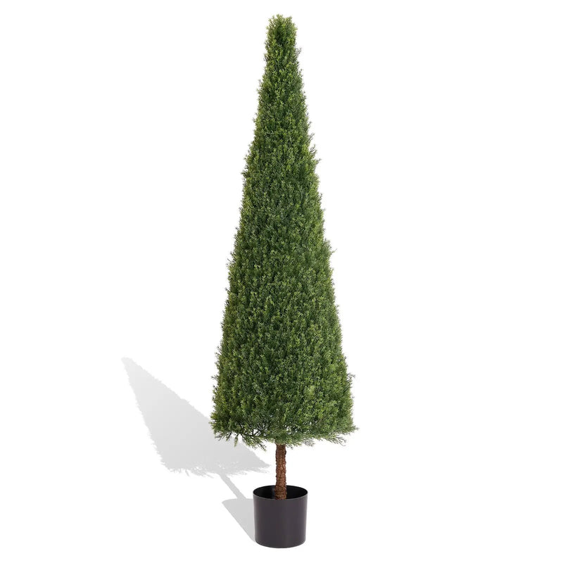 6FT Artificial Conical Topiary Tree UV Resistant Faux Cedar by HouseOfZazla