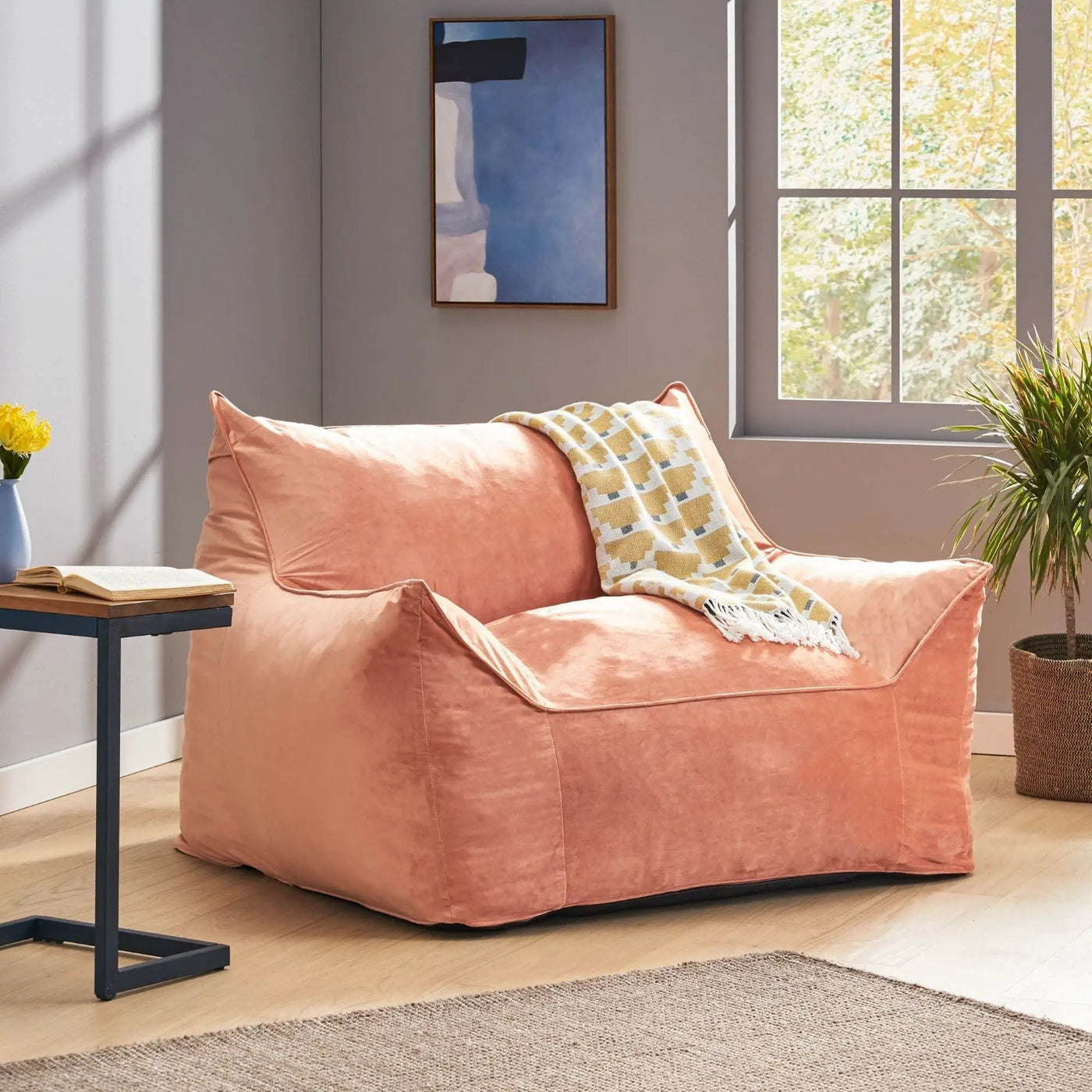 Allea - Bean Bag Chair With Armrests by HouseOfZazla