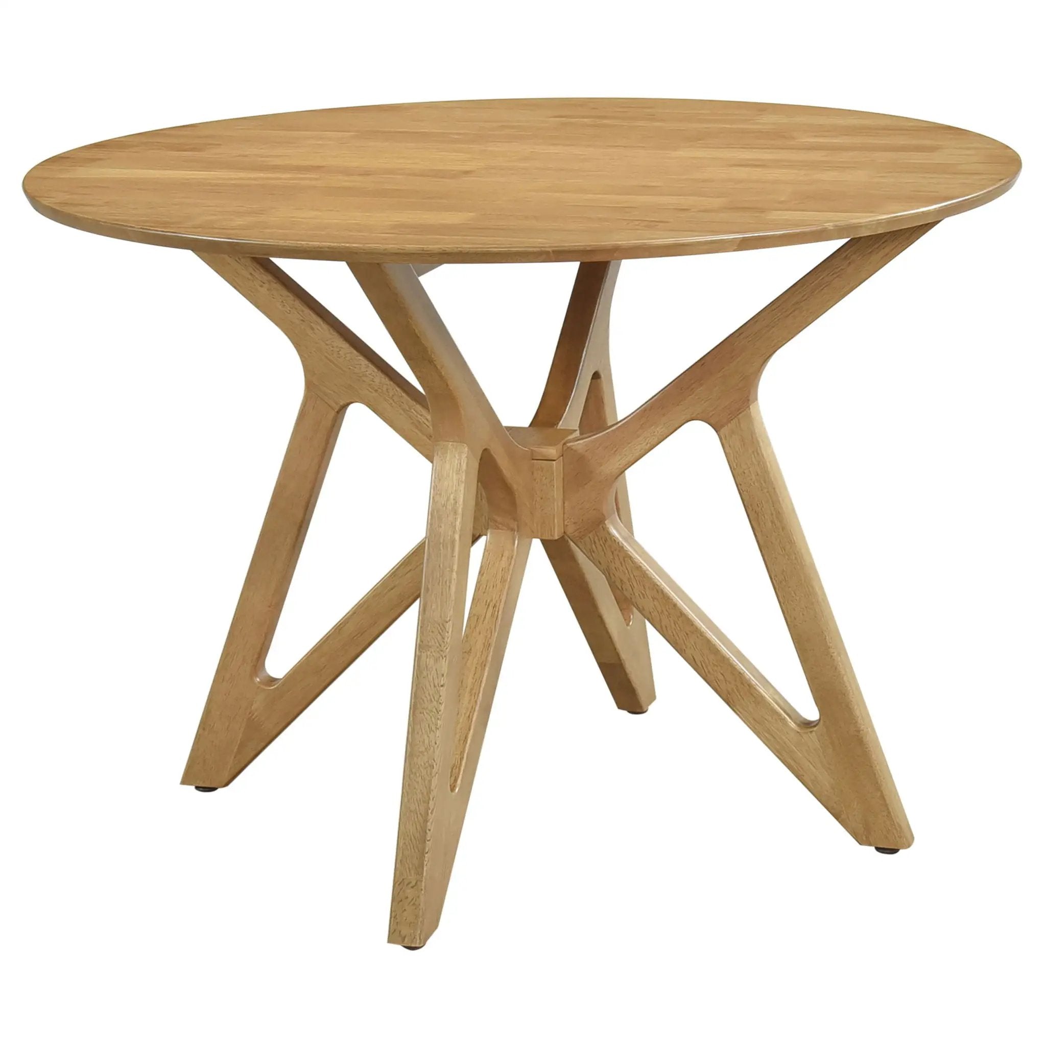 Elowen Round 42-inch Solid Wood Dining Table Light Walnut by Unique Piece Furniture