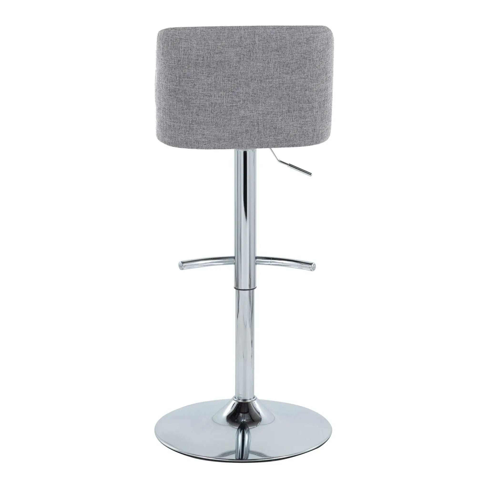 Toriano - Contemporary Adjustable Barstool With Swivel & Rounded T Footrest (Set of 2) by Unique Piece Furniture