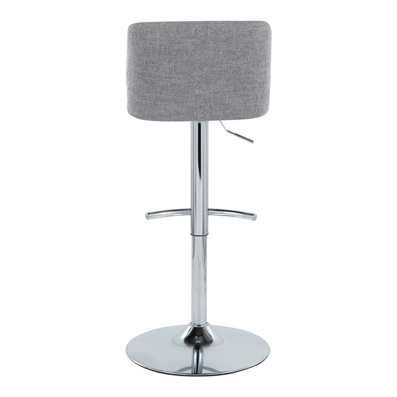 Toriano - Contemporary Adjustable Barstool With Swivel & Rounded T Footrest (Set of 2) by Unique Piece Furniture