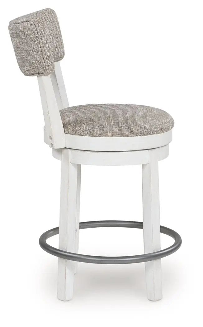 Robbinsdale - Upholstered Swivel Barstool (Set of 2) - Antique White by Unique Piece Furniture