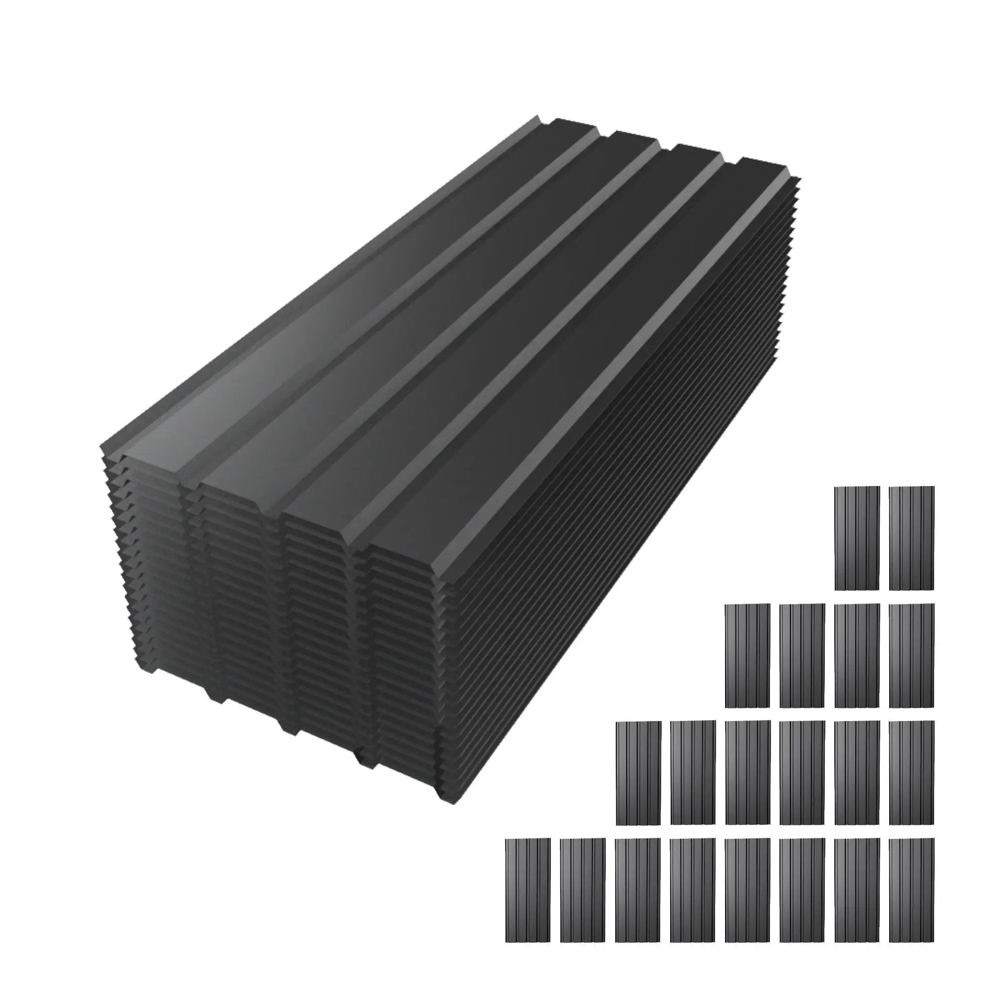 Galvanized Metal Roof Panels - 20 Piece Set by HouseOfZazla