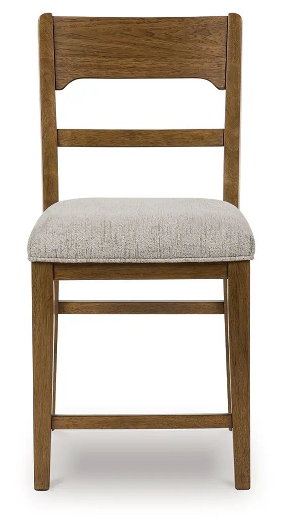 Cabalynn - Upholstered Barstool (Set of 2) - Oatmeal / Light Brown by Unique Piece Furniture
