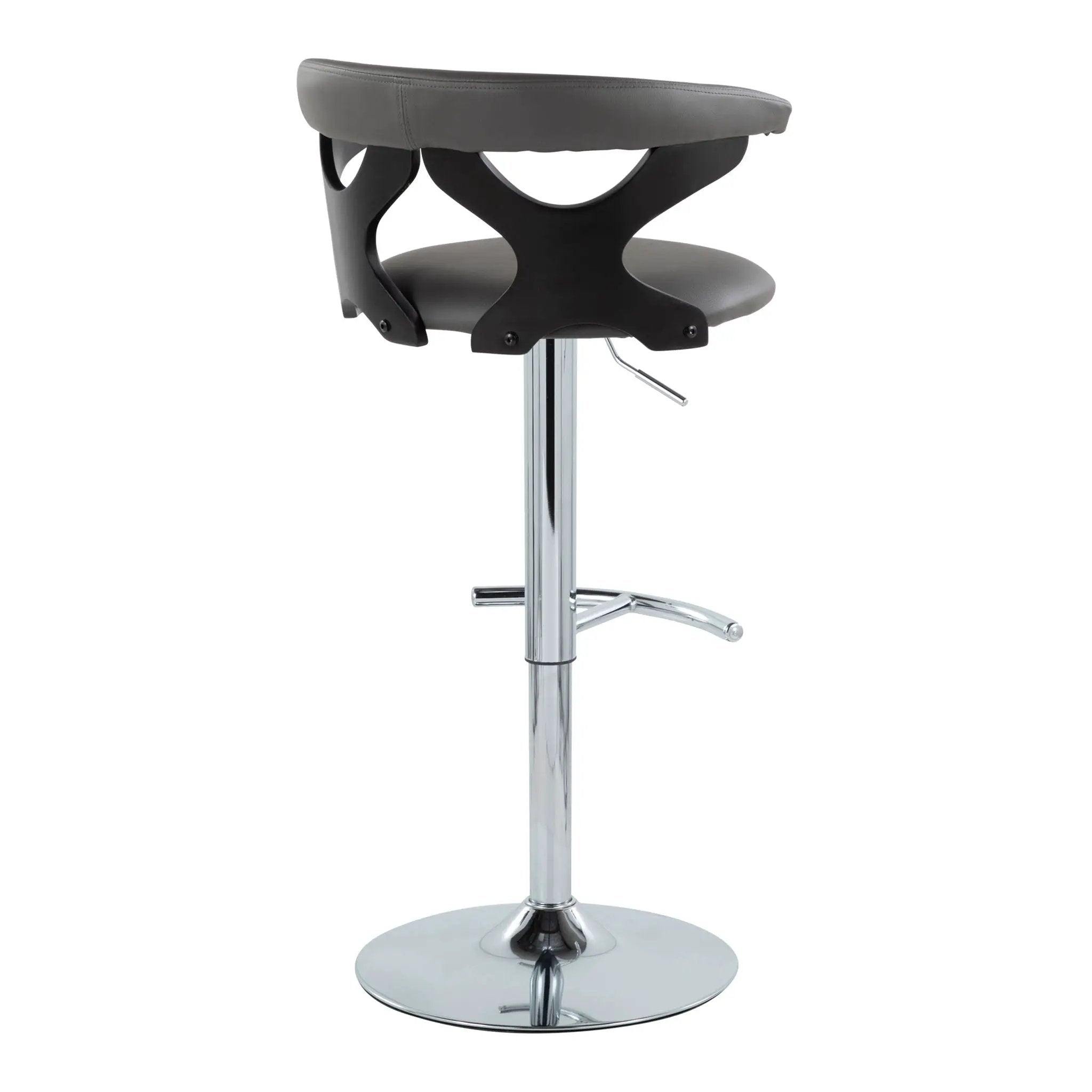 Gardenia - Contemporary Adjustable Barstool & Swivel, Rounded T Footrest (Set of 2) by Unique Piece Furniture
