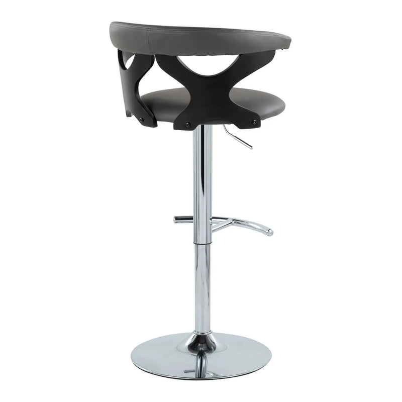 Gardenia - Contemporary Adjustable Barstool & Swivel, Rounded T Footrest (Set of 2) by Unique Piece Furniture