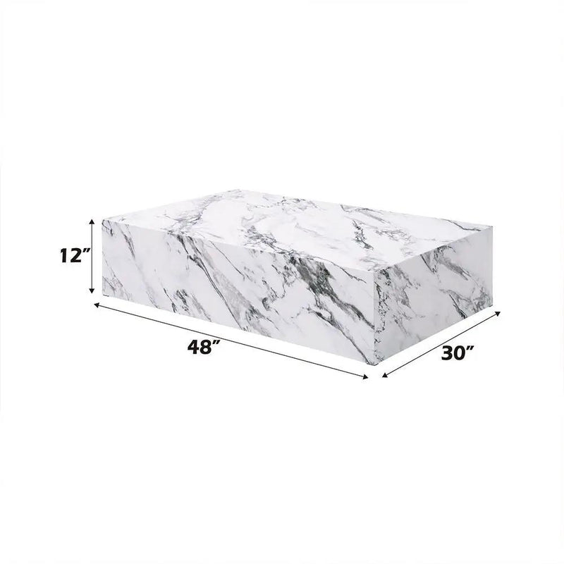 Fritzy - 48" Coffee Table - Engineered Stone by Unique Piece Furniture