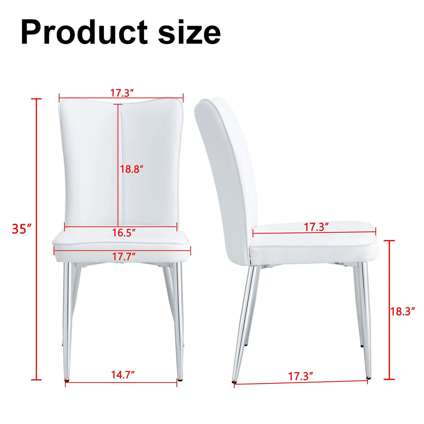 Modern Minimalist Dining Chairs With Metal Legs by HouseOfZazla