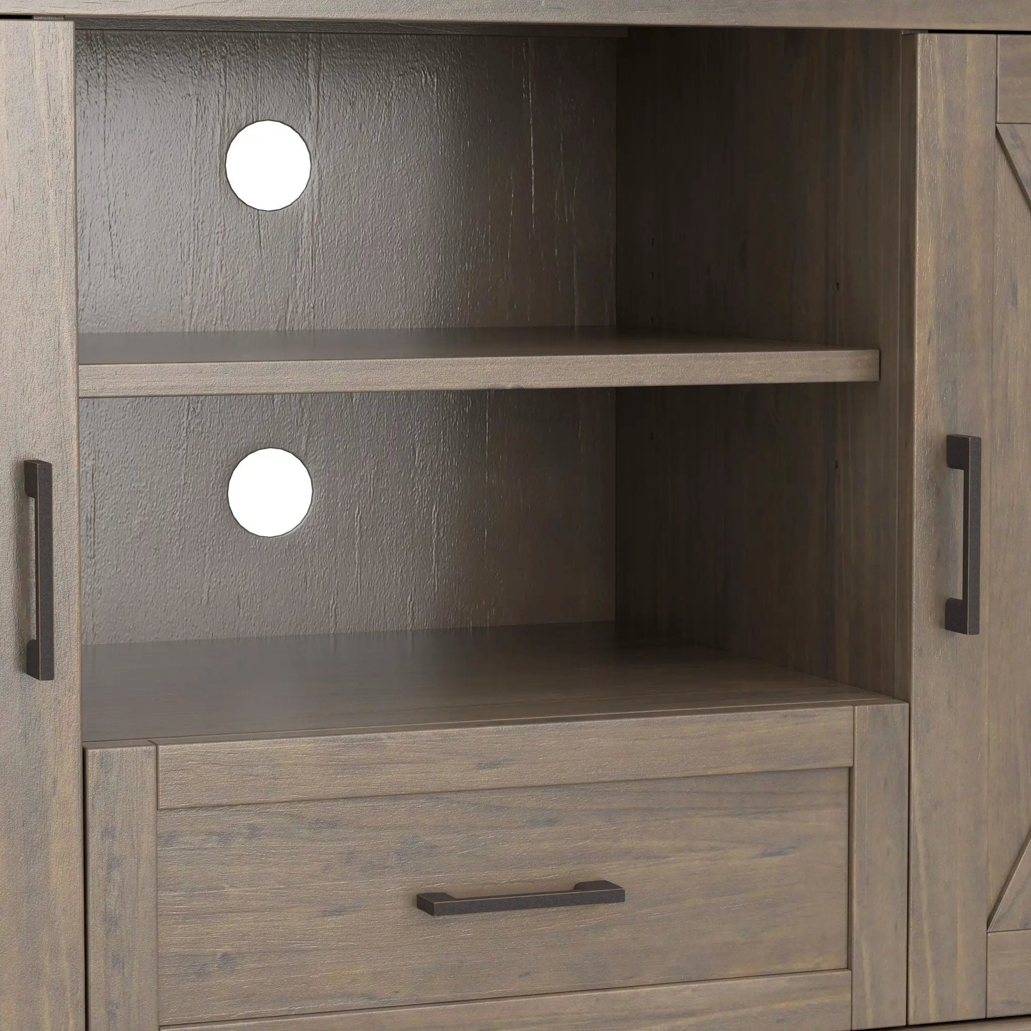 Ela - Medium TV Stand - Smoky Brown by HouseOfZazla