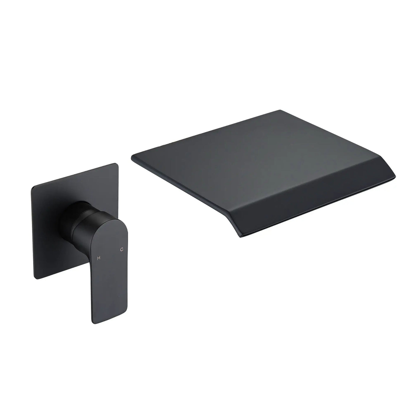 Wall Mount Bathtub Faucet With Waterfall Tub Spout And Single Handle Stainless Steel by HouseOfZazla