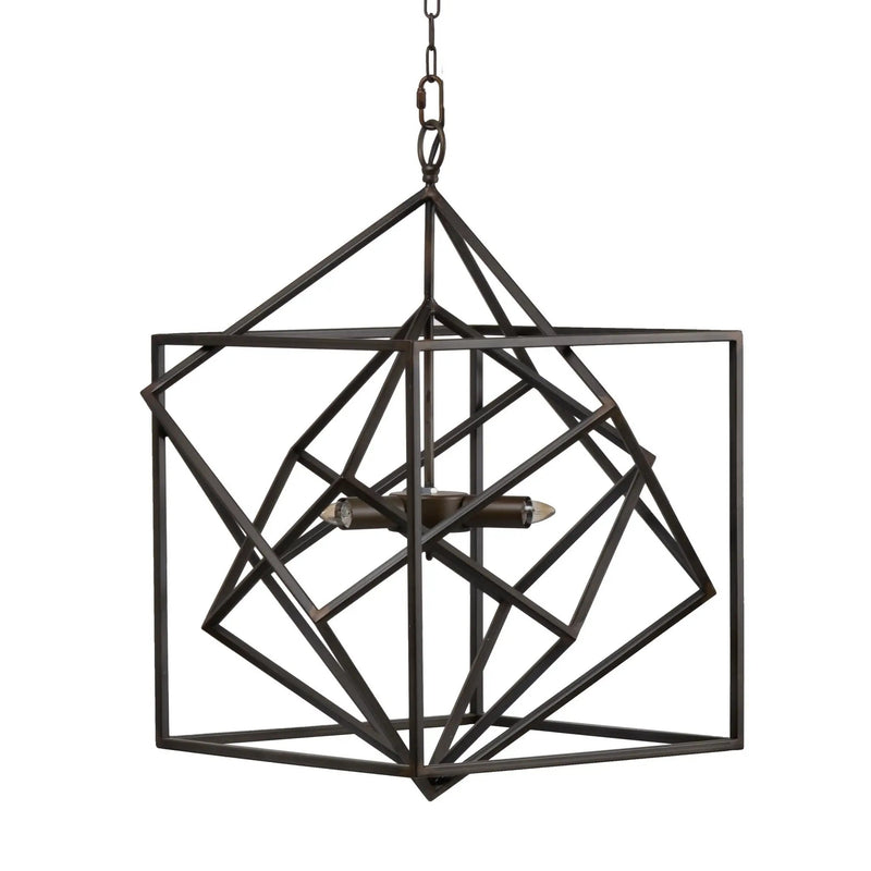 3 Light Metal Chandelier, Hanging Light Fixture With Adjustable Chain For Kitchen, Bulb Not Included - Black by HouseOfZazla