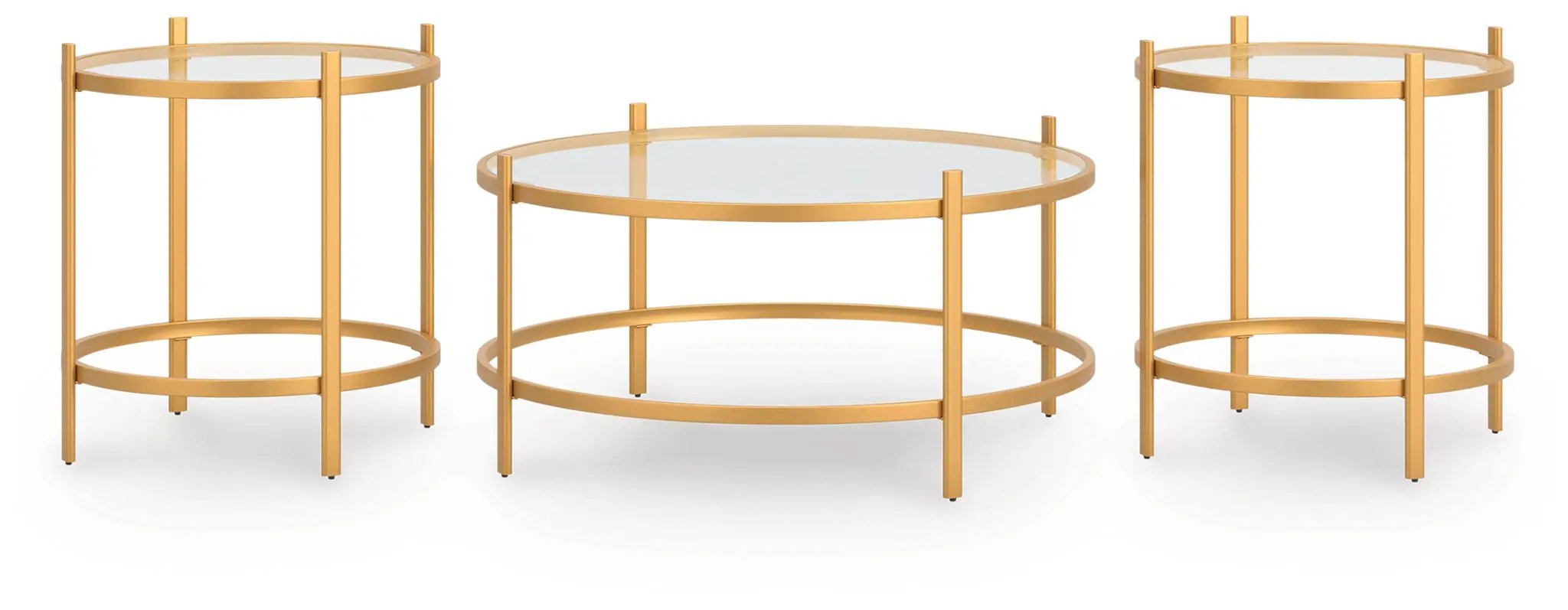 Pearlox - Occasional Table Set (Set of 3) - Gold by Unique Piece Furniture