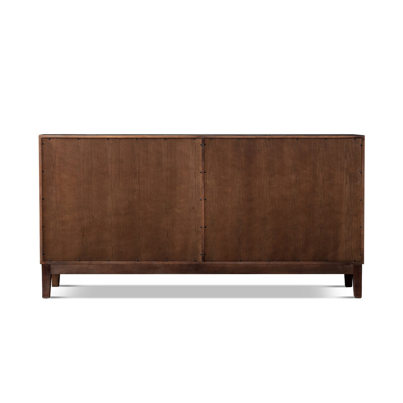 Koa 72" Woven Wood Sideboard with Four Doors - Natural Wood, photo 6 of 10