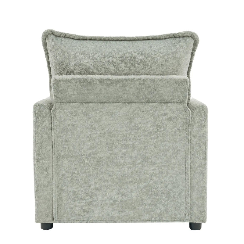 Modern Single Seat Accent Chair With Side Storage Pockets by HouseOfZazla