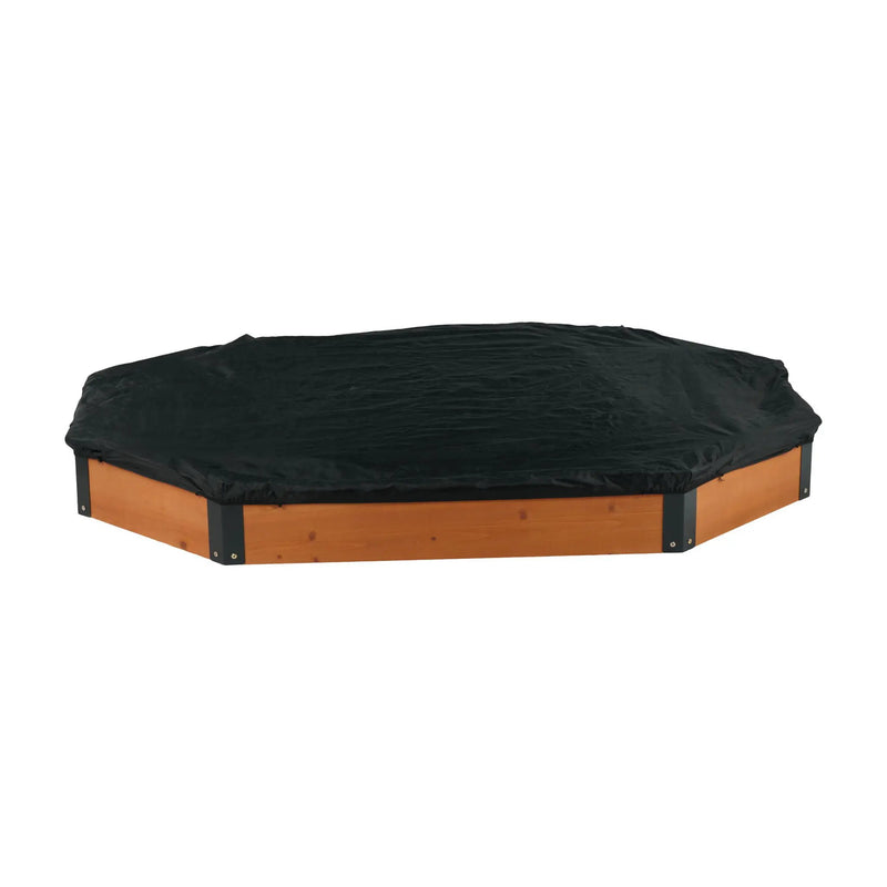 Octagon Sandbox With Storage, Sandpit With Cover And Liner For Backyard by HouseOfZazla