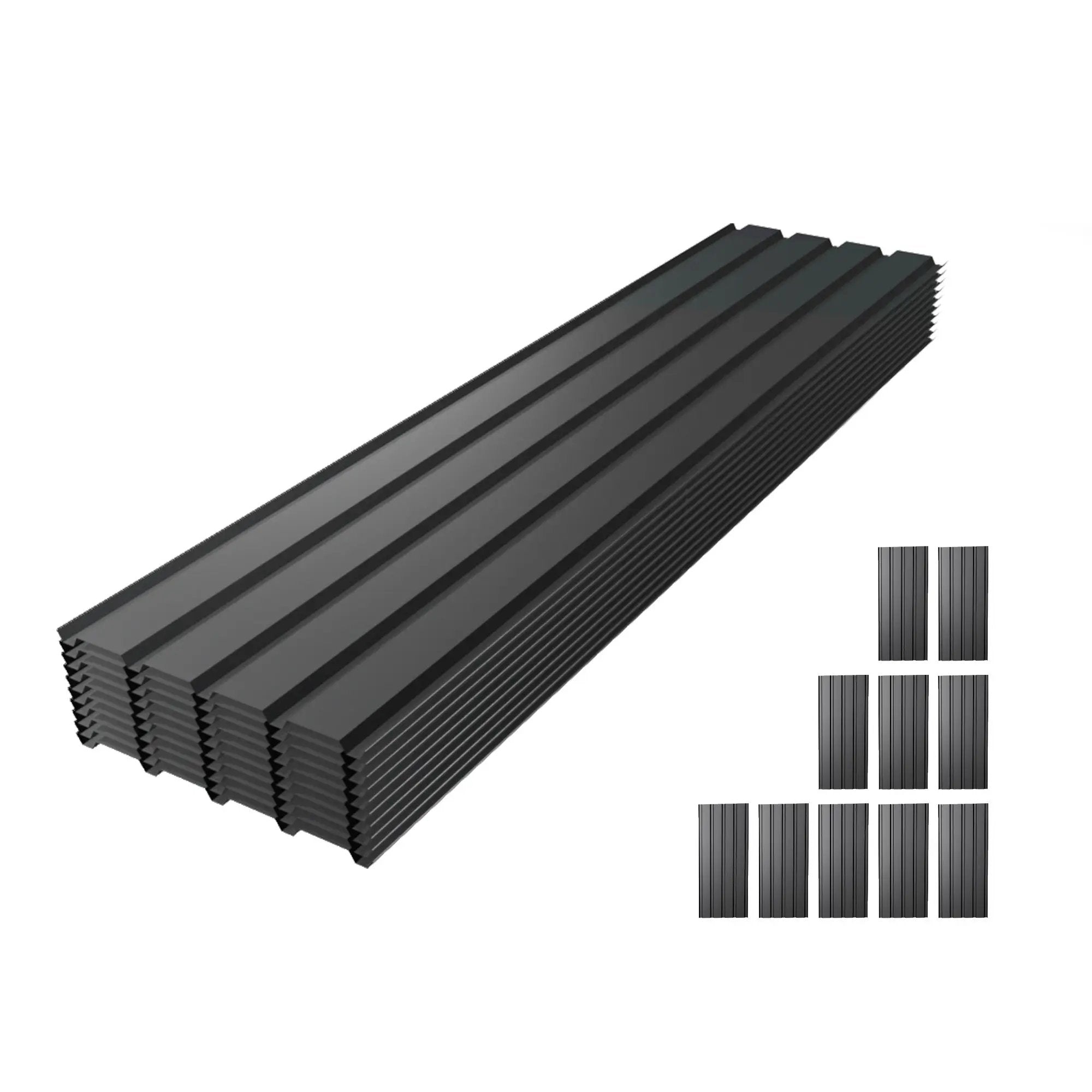 72.8IN Galvanized Metal Roof Panels - 10 PCS by HouseOfZazla