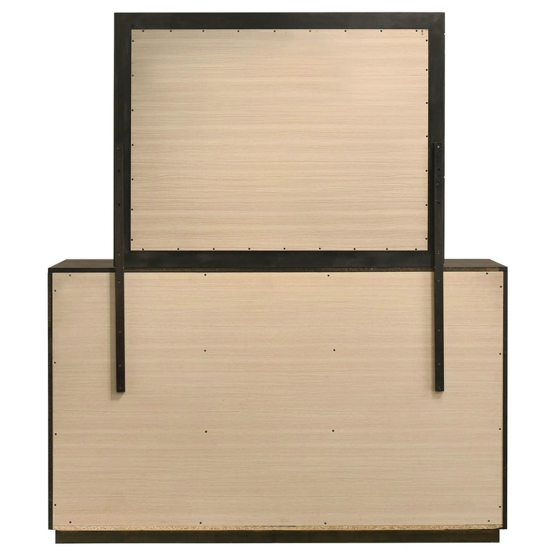 Atlas 7-drawer Bedroom Dresser and Mirror Set Dark Oak by Unique Piece Furniture