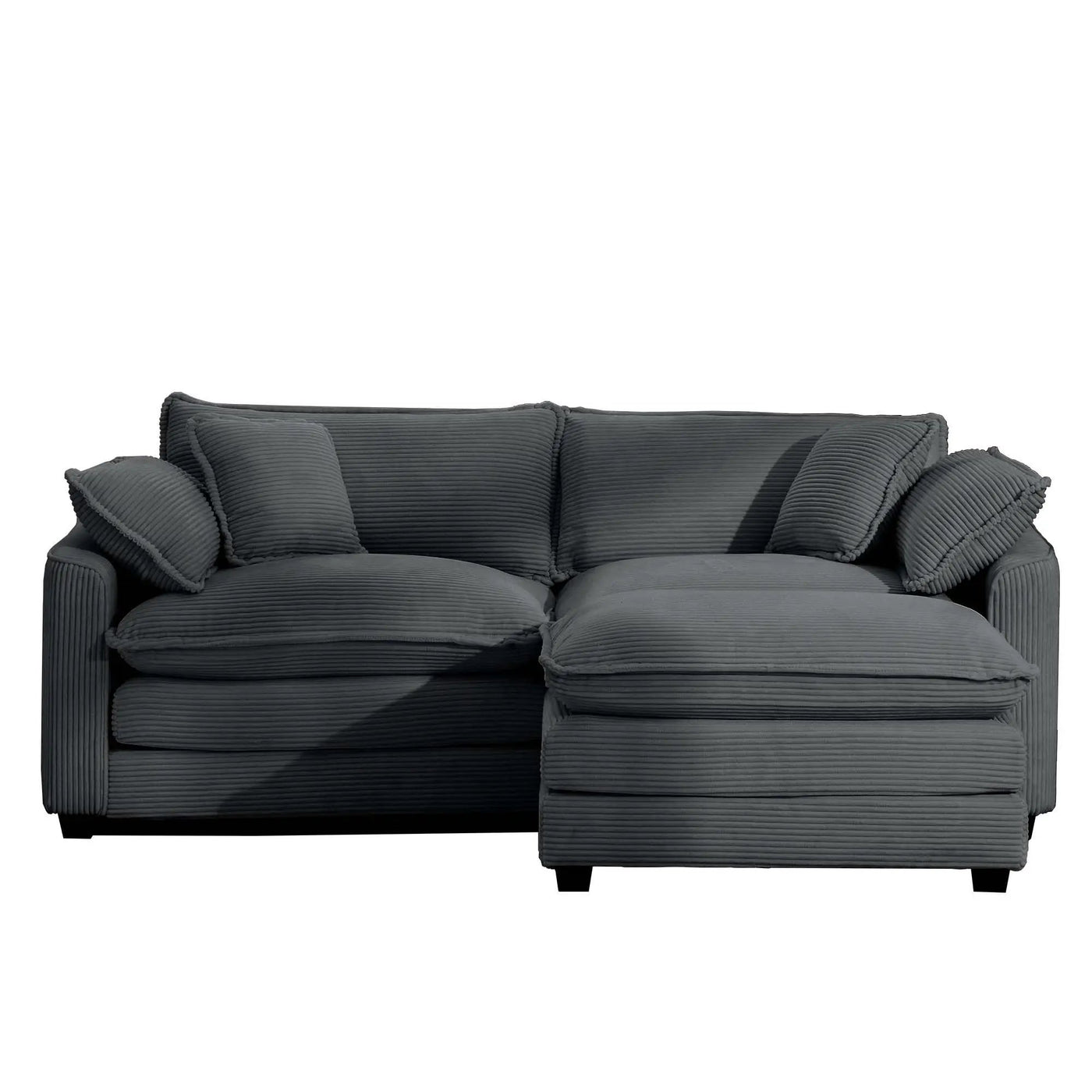 Modern Oversized Modular Cushion Sofa With Ottoman, Low Back, Deep Seating Sofa Set by HouseOfZazla