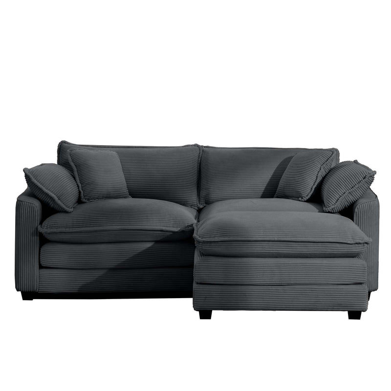 Modern Oversized Modular Cushion Sofa With Ottoman, Low Back, Deep Seating Sofa Set by Unique Piece Furniture