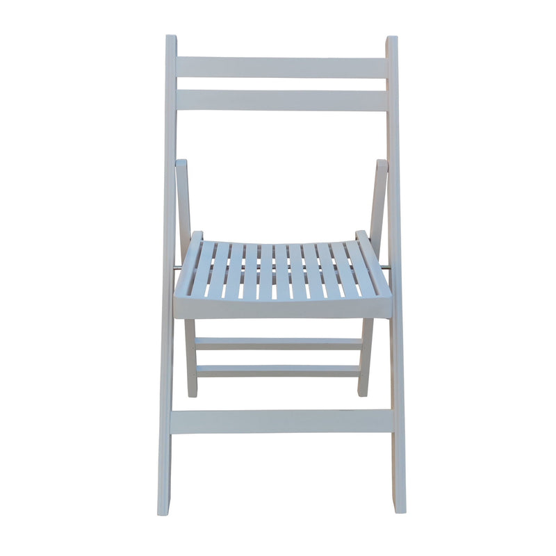 Folding Special Event Chair Set of 4 with Solid Wood Construction - White, photo 17 of 19
