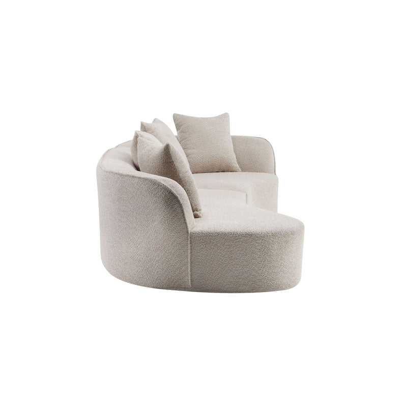 Elegant Curved Sectional Sofa With Full Foam Comfort by HouseOfZazla