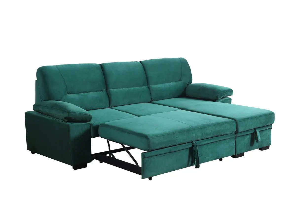Kipling - Reversible Sleeper Sectional Sofa Chaise by HouseOfZazla