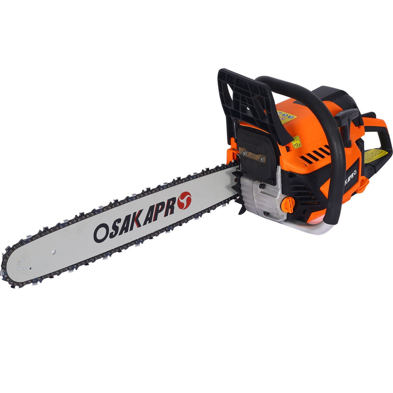 High Performance 22" 58Cc Gasoline Chainsaw For Trees And Wood Cutting Epa Compliant - Orange by HouseOfZazla