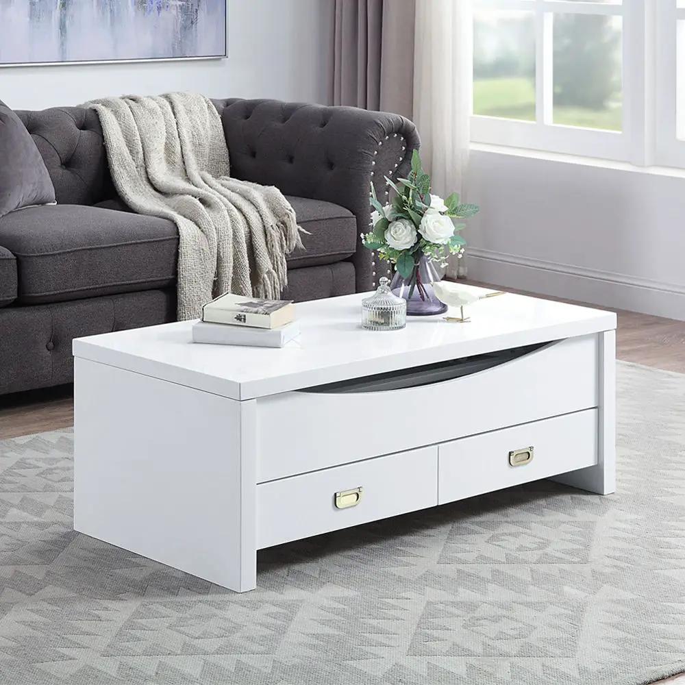 Ramiel - Coffee Table With Lift Top - High Gloss White by Unique Piece Furniture