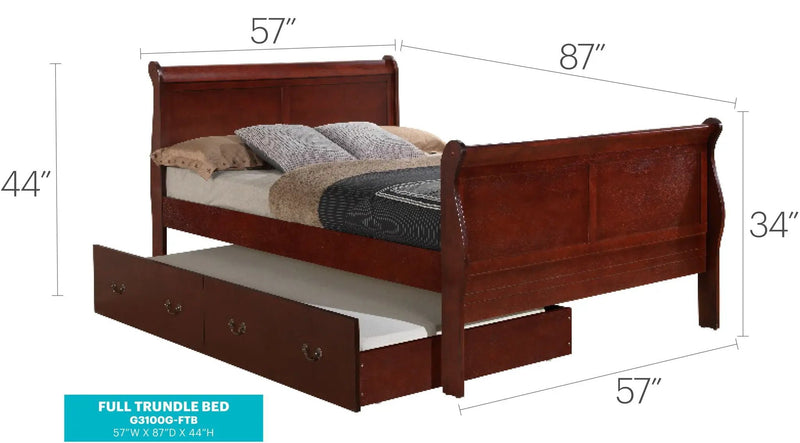 Elegant Trundle Bed With Timeless Charm by HouseOfZazla