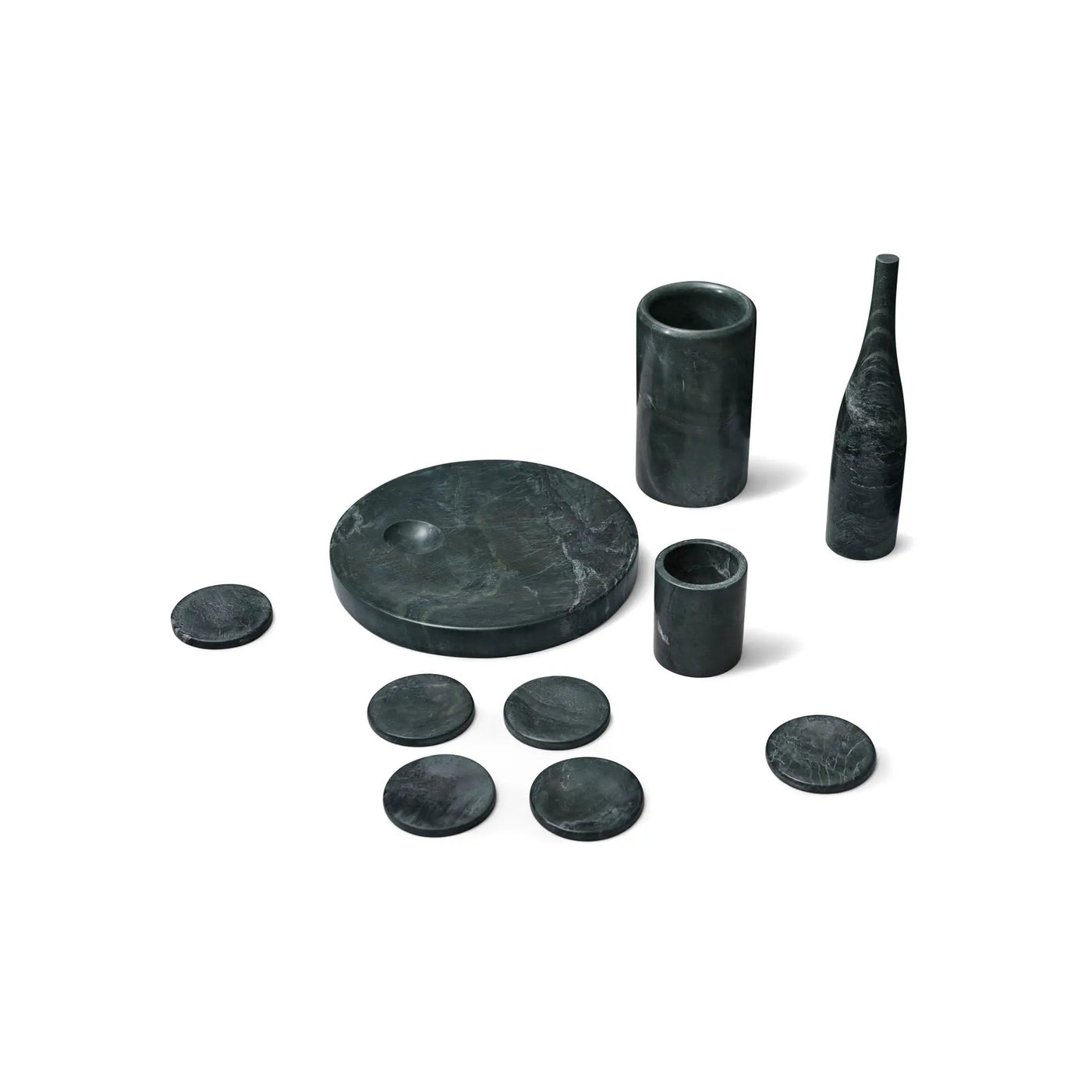 10 Pieces Luxury Natural Marble Dining Room Accessories Set by HouseOfZazla