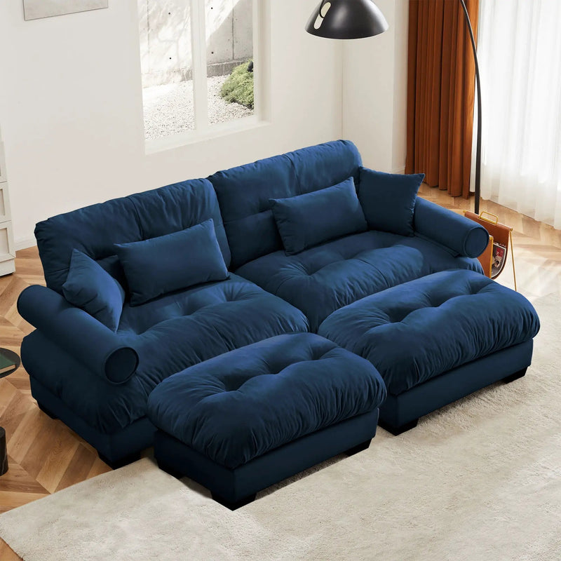 Super Comfort Oversized Modular Sectional Sofa With Movable Ottoman by Unique Piece Furniture