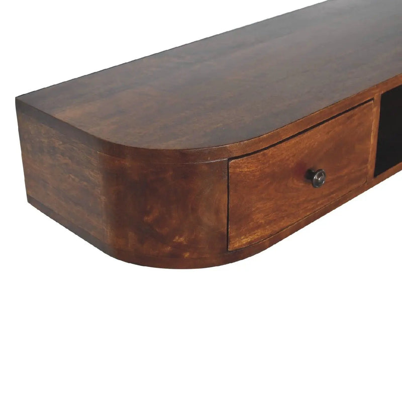 Lunar - 2 Drawer Floating Console - Chestnut by HouseOfZazla