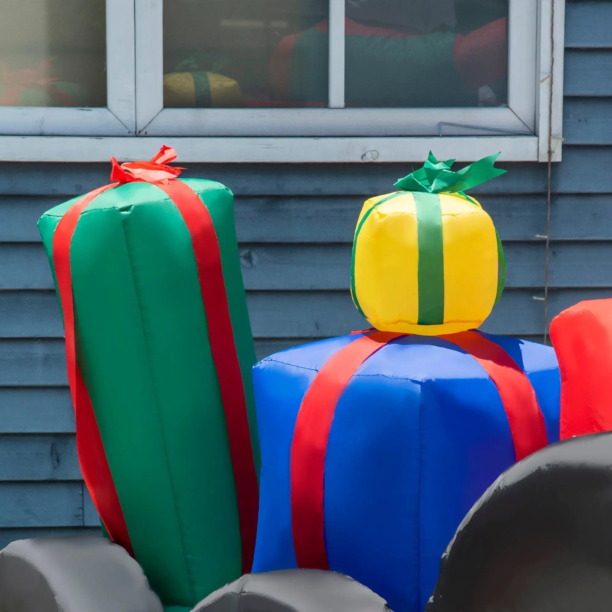 Outsunny 9ft Christmas Inflatable Santa Claus Trailer by HouseOfZazla