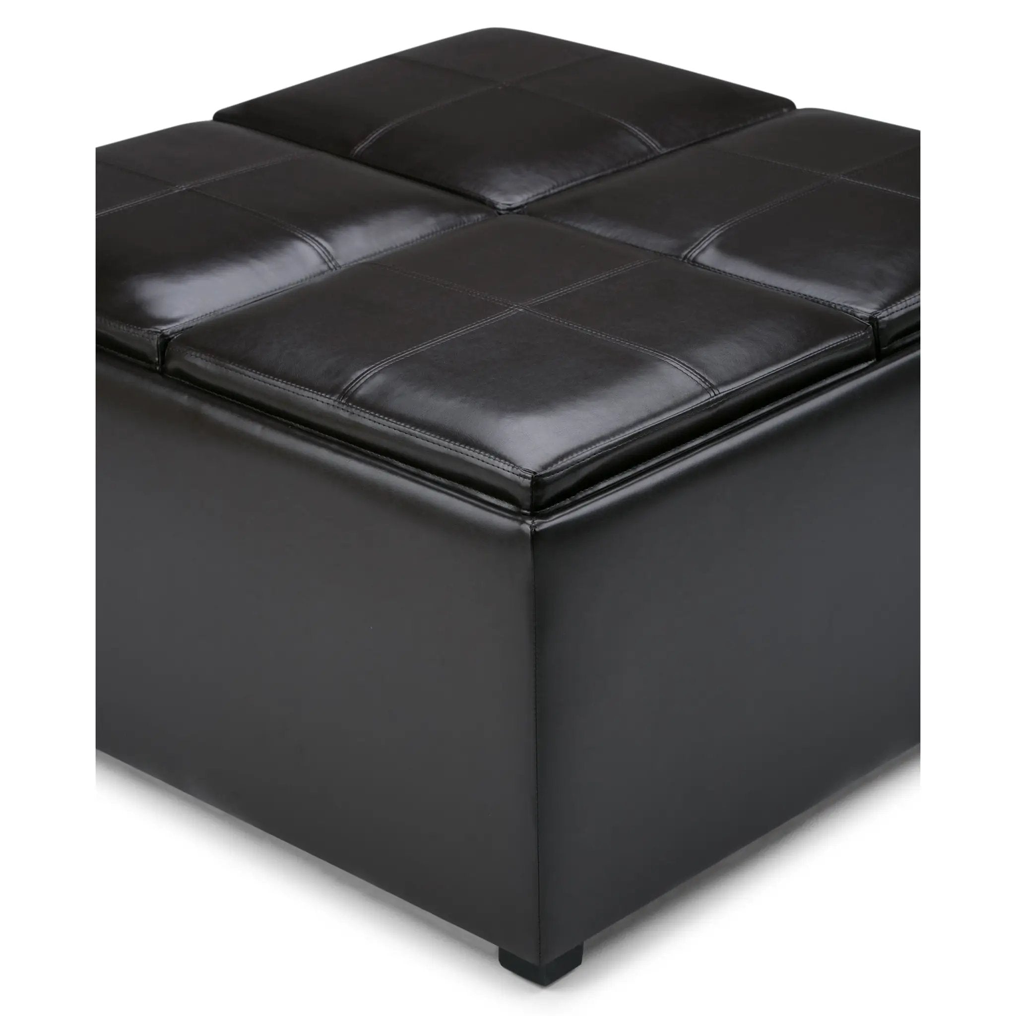 Avalon - Square Coffee Table Storage Ottoman - Tanners Brown by Unique Piece Furniture