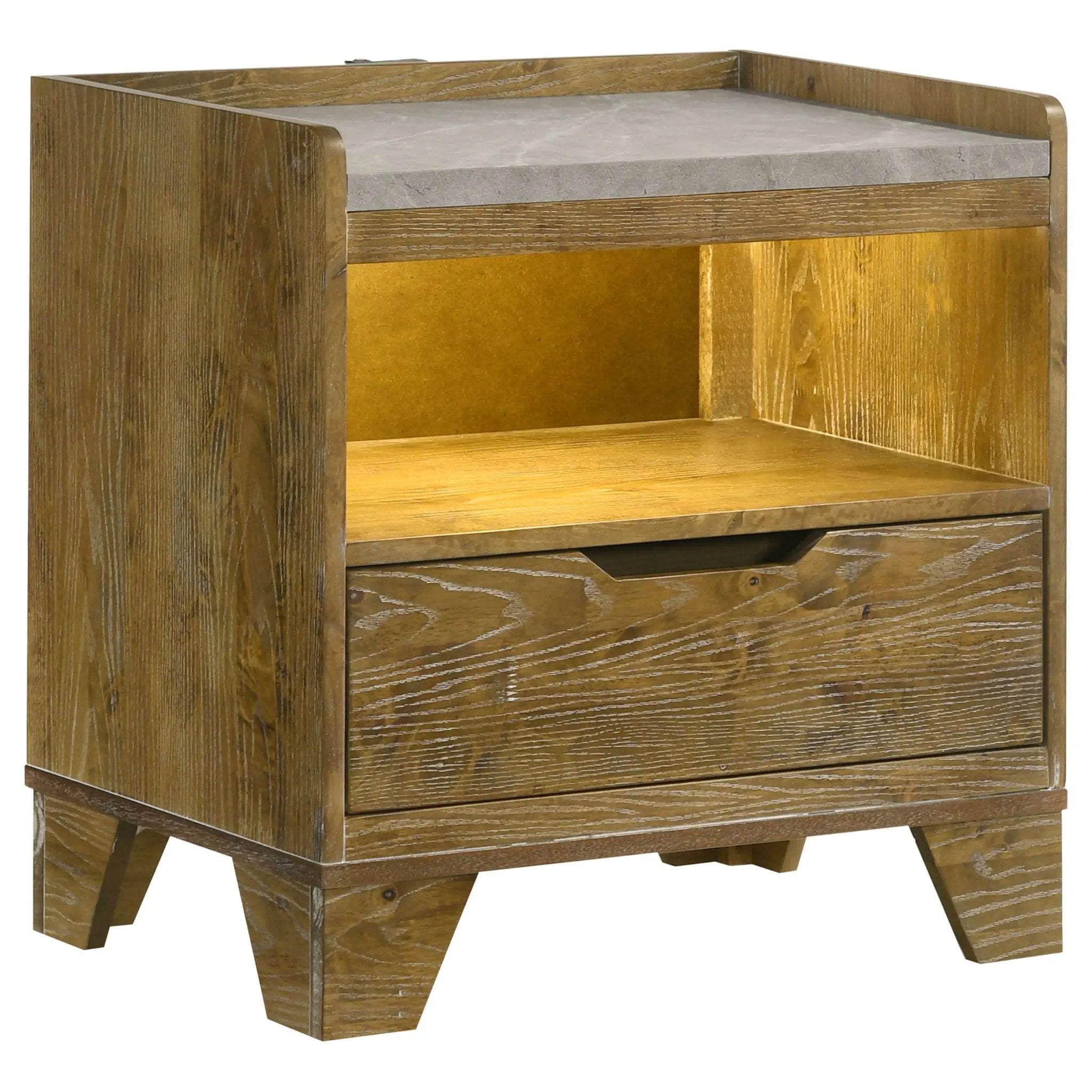 Henderson 4-piece Eastern King Bedroom Set Medium Oak by Unique Piece Furniture