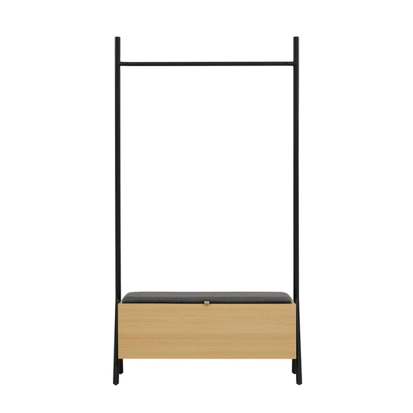 Paloma - Open Hanging Closet With Storage - Light Oak