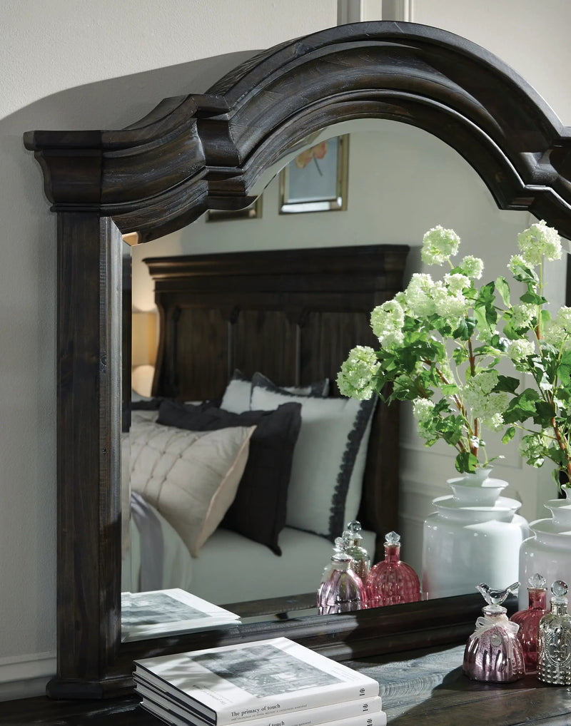Bellamy - Shaped Mirror - Peppercorn by Unique Piece Furniture