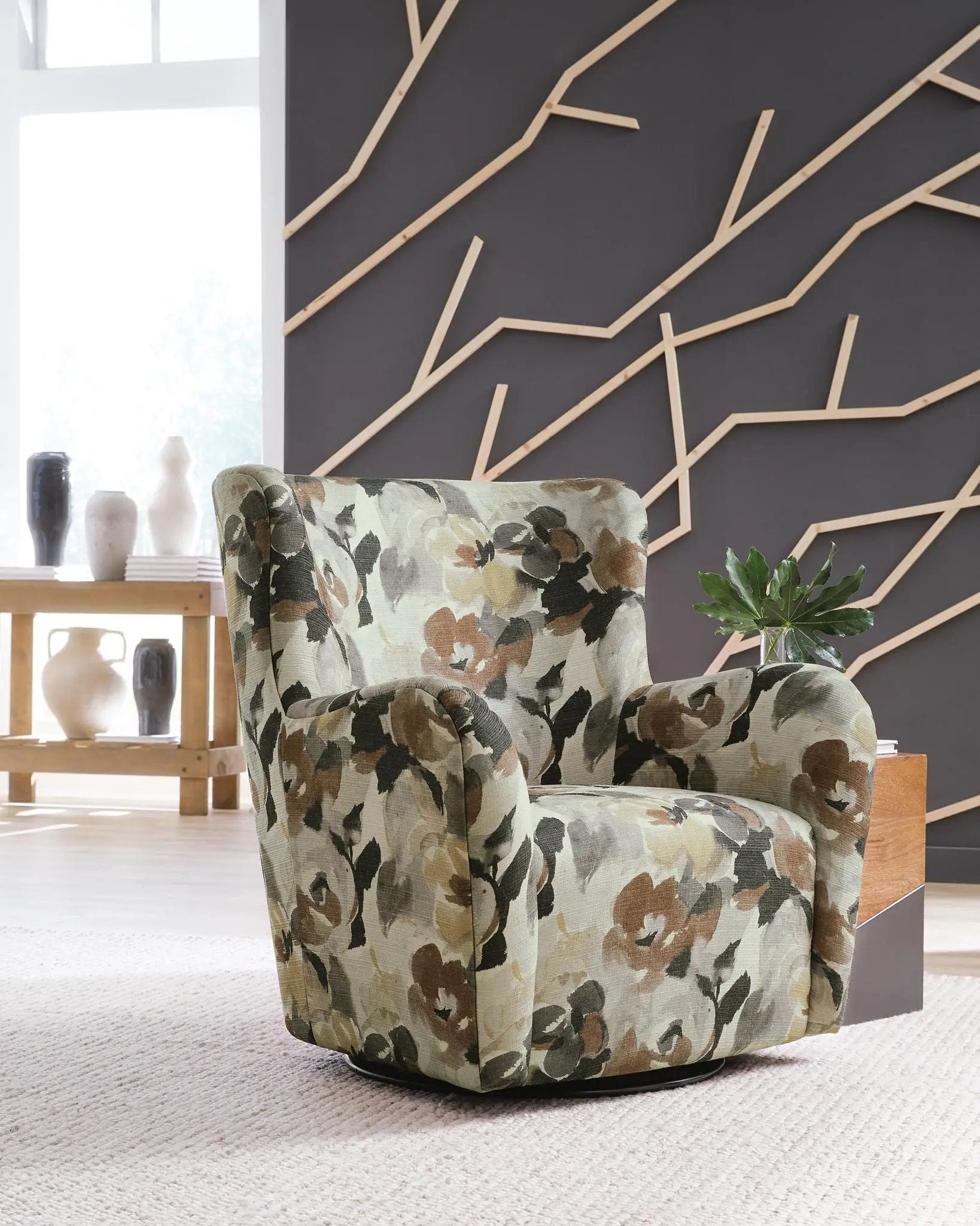 Rowenburg - Swivel Glider Accent Chair by Unique Piece Furniture