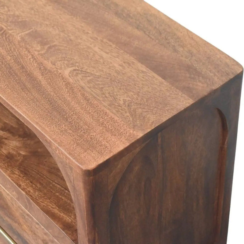 Solid Wood Arc-Line Media Console by HouseOfZazla