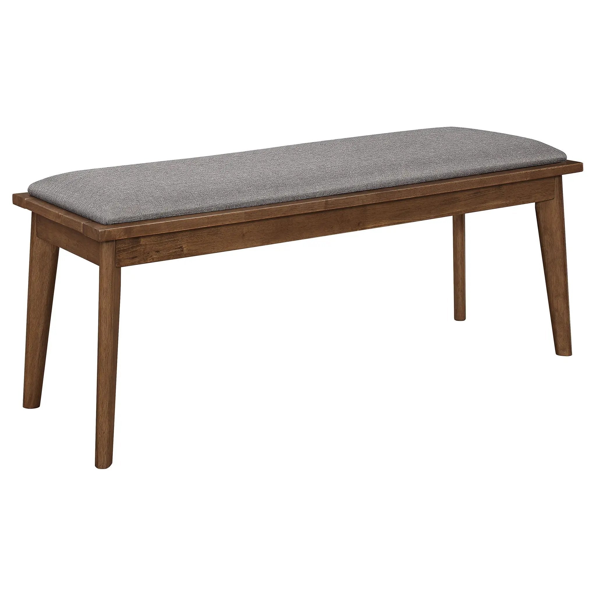 Upholstered Dining Bench - Brown / Gray by HouseOfZazla