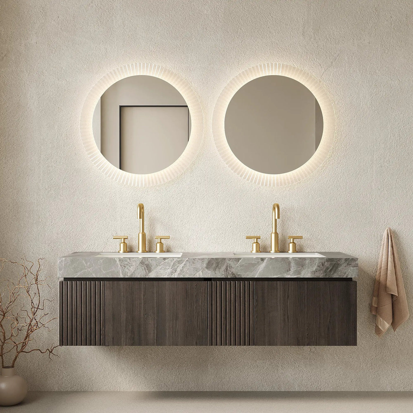 MURI 60" Bathroom Vanity & Sink, Floating Plywood Storage Cabinet by HouseOfZazla