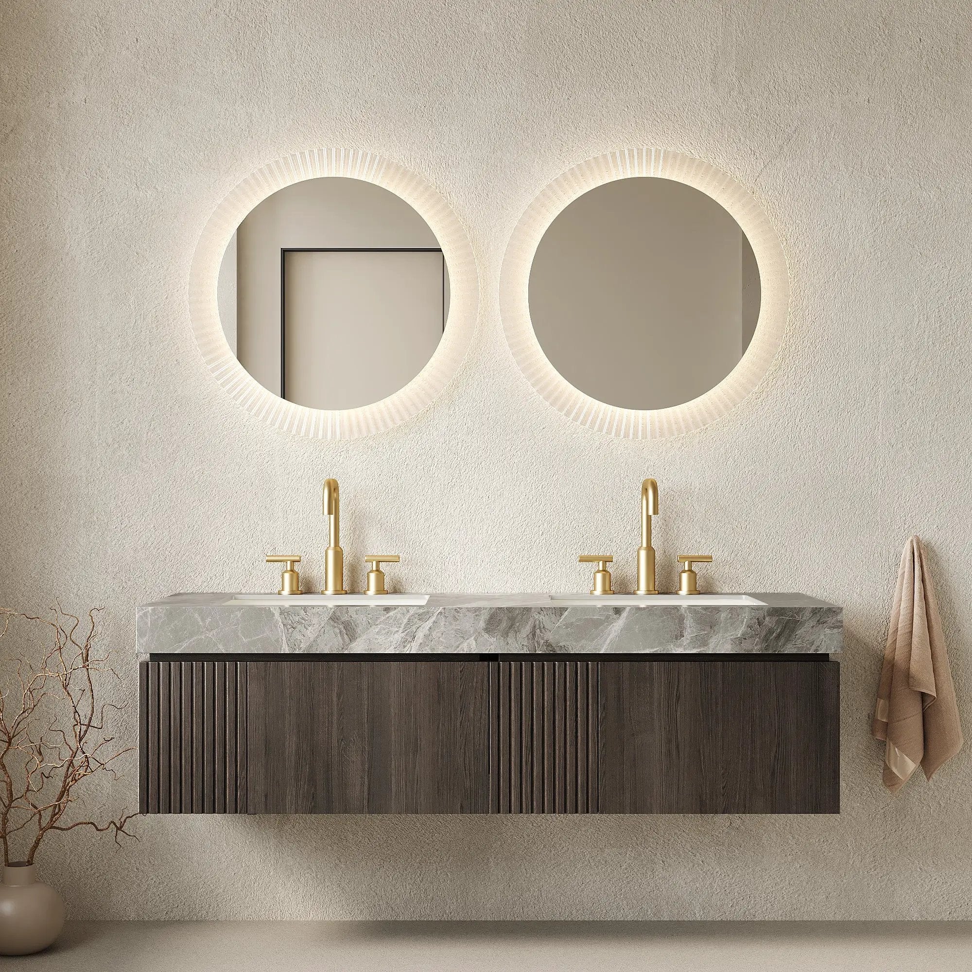 MURI 60" Bathroom Vanity & Sink, Floating Plywood Storage Cabinet by HouseOfZazla