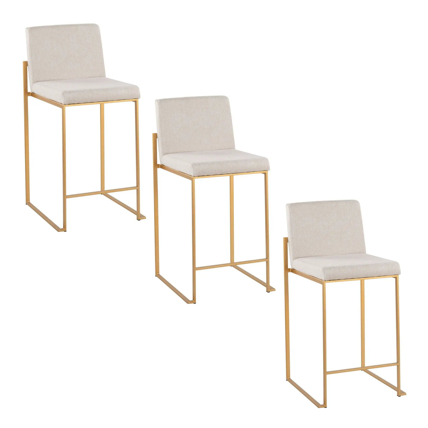 Fuji - Contemporary High Back Stylish Counter Stool by HouseOfZazla