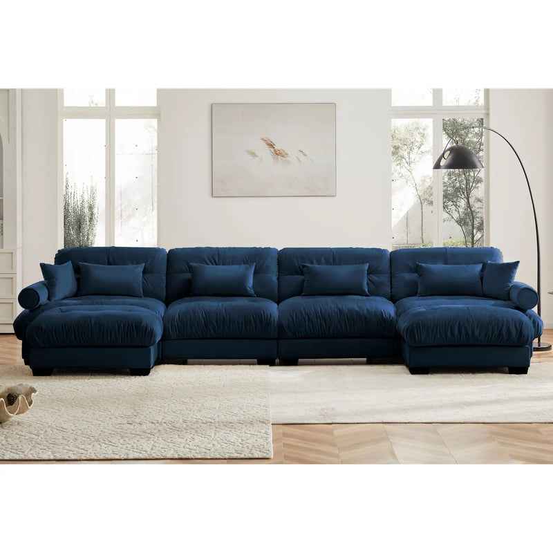 Super Comfort Oversized Modular Sectional Sofa With Movable Ottoman by Unique Piece Furniture